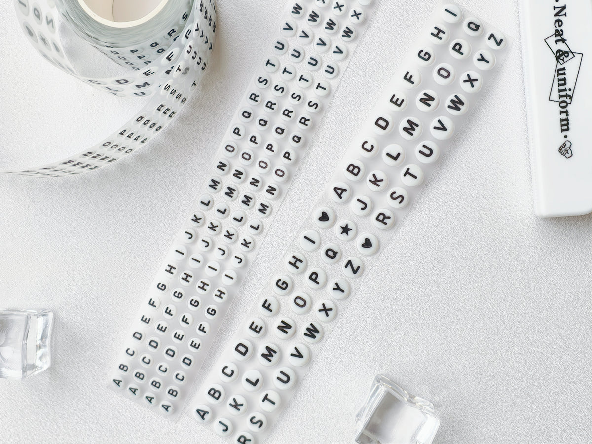 Alphabet Beads Pre-cut PET Tape [3.O]