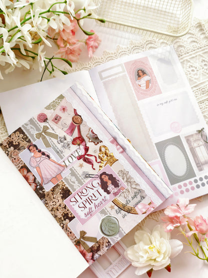 Cute coquette style stickers for scrapbooking and planners
