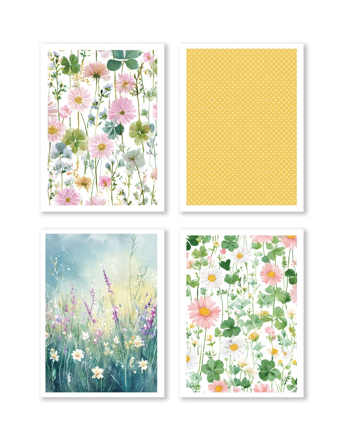 In Bloom planner kit flatlay with floral aesthetic