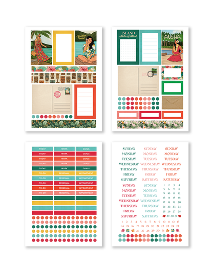 Island Daydreams Monthly Planning Kit cover tropical theme