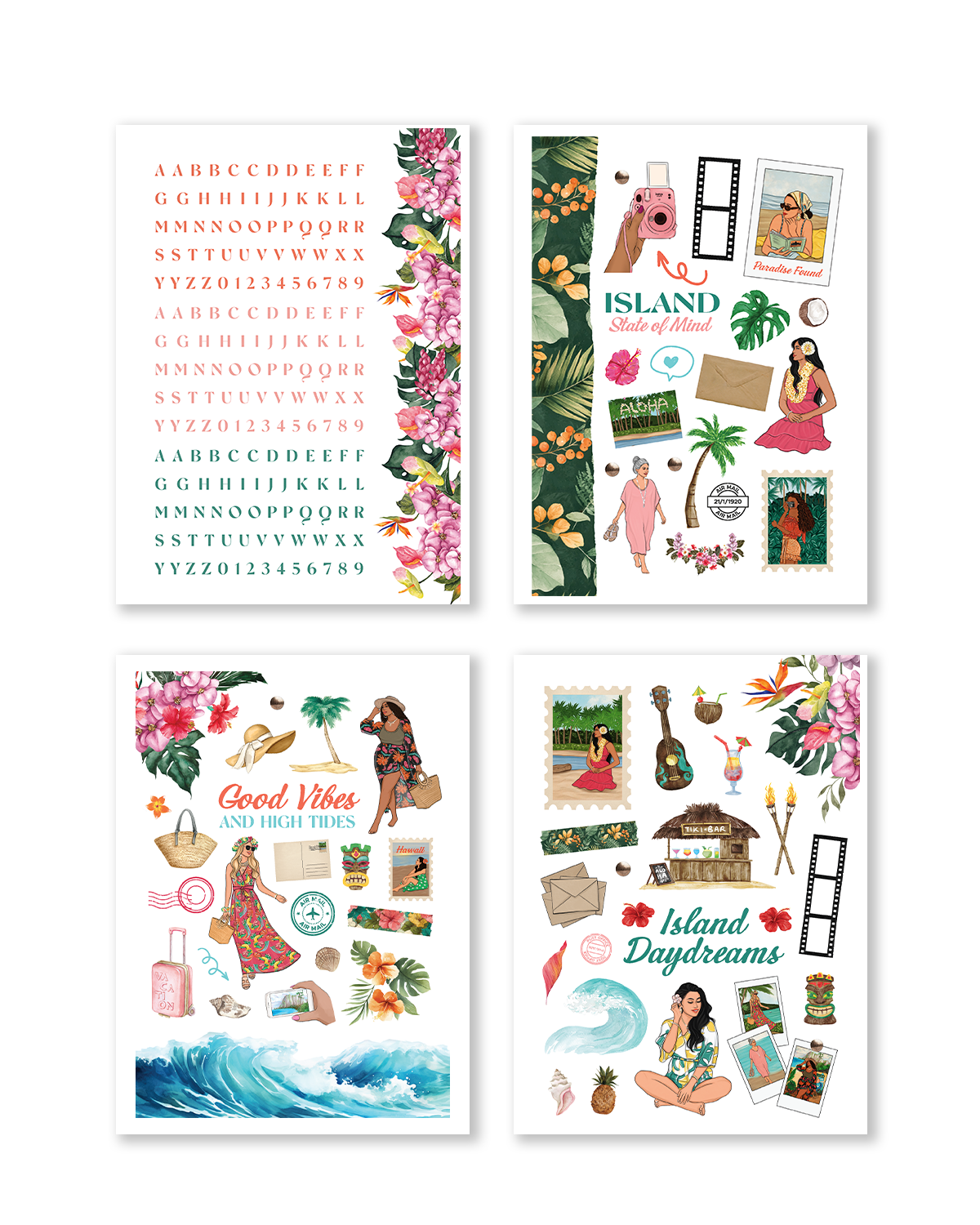 Island Daydreams Monthly Planning Kit cover tropical theme