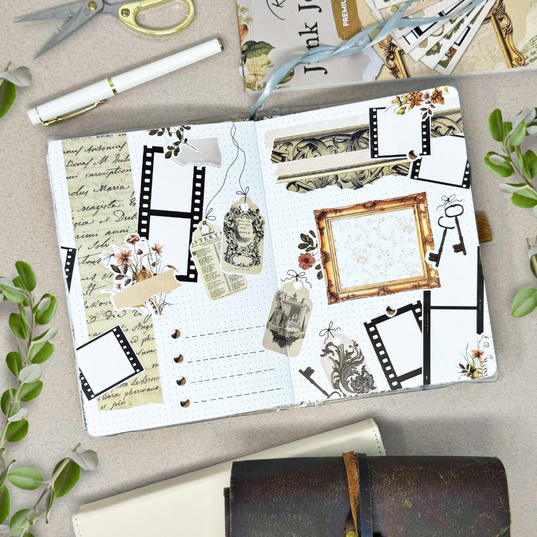 Junk Journal Sticker Book Handcrafted Sticker Book Decorative