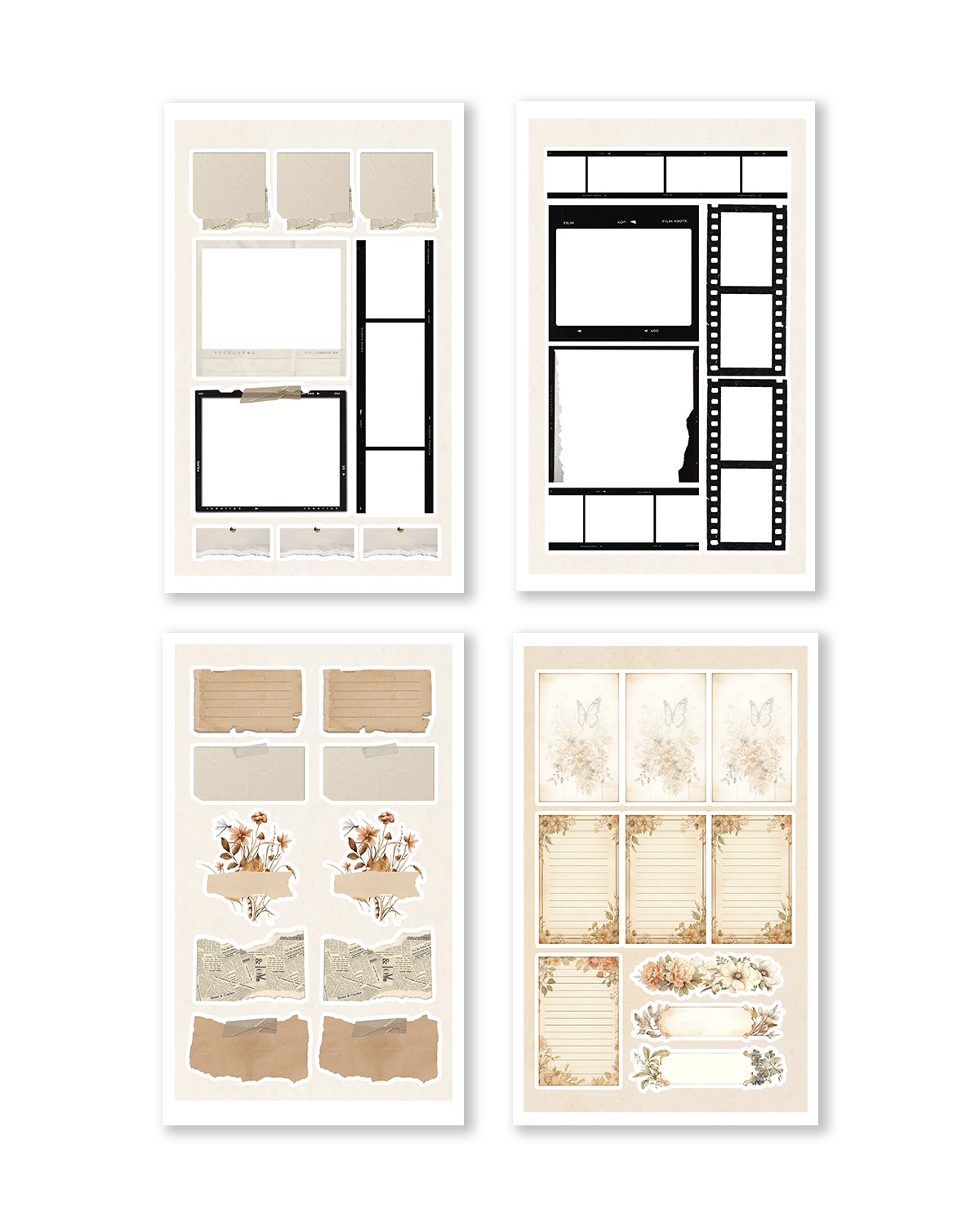Junk Journal Sticker Book | Handcrafted Sticker Book | Decorative