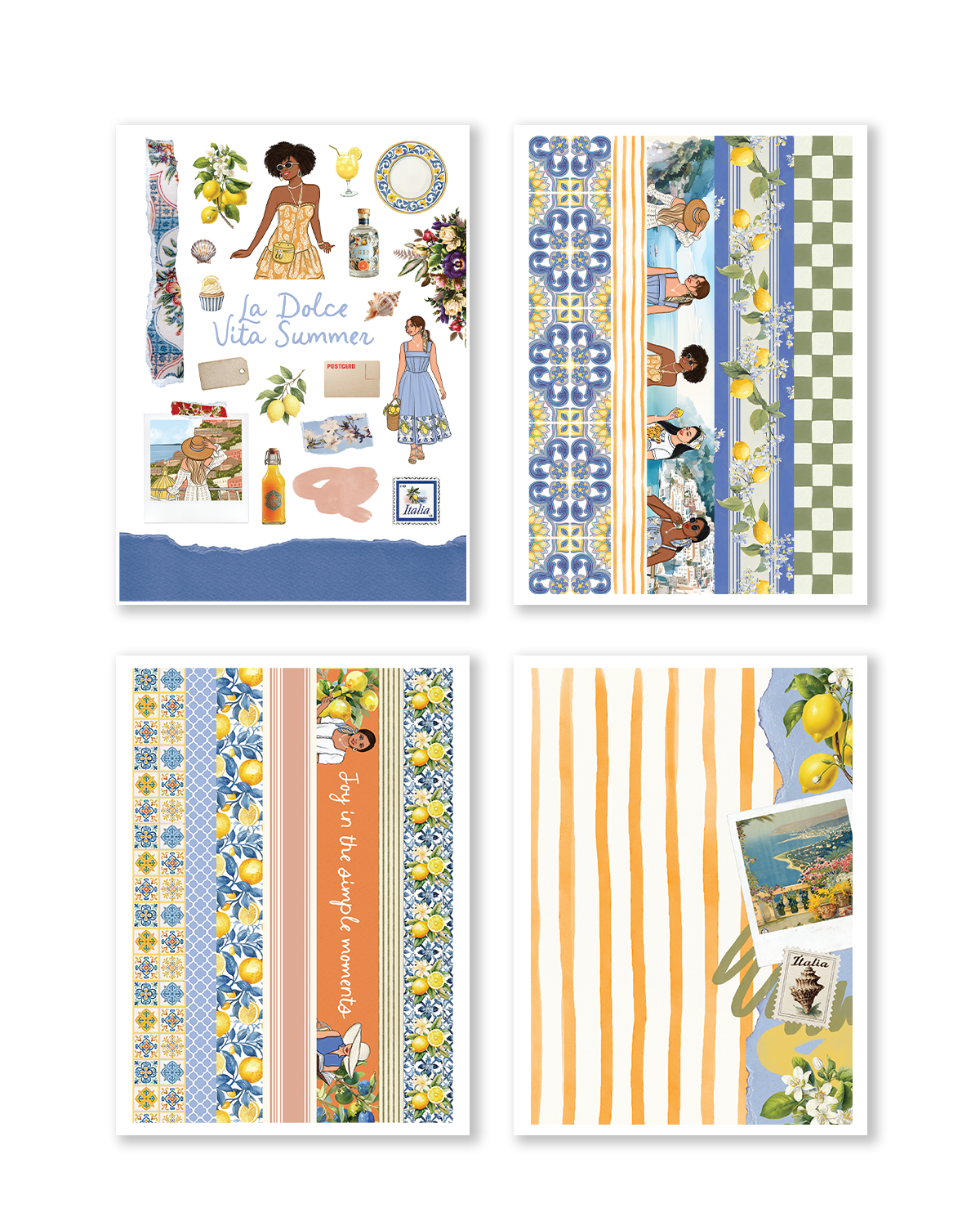 Coastal Mediterranean planner kit with citrus accents
