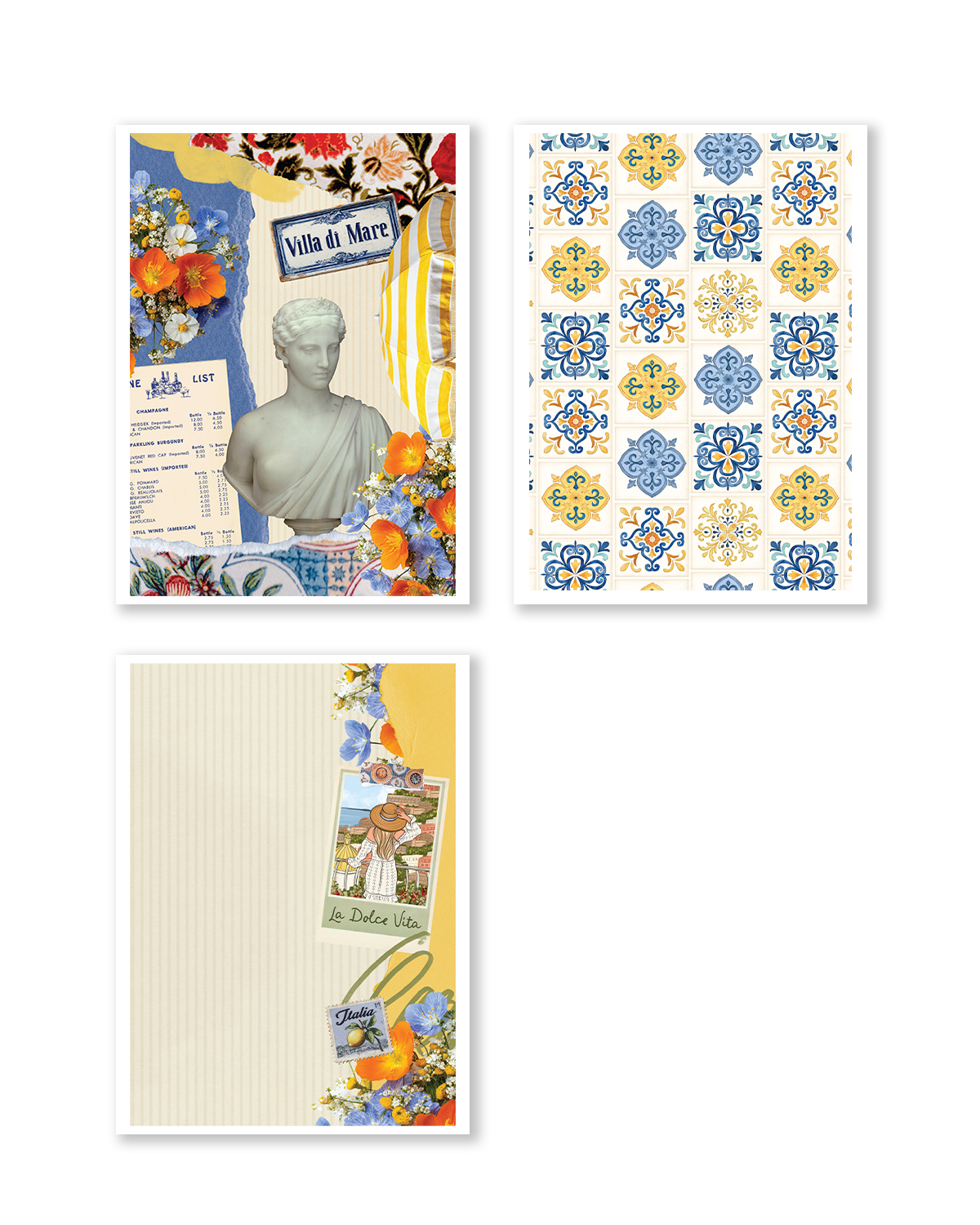 Feminine Italian coast aesthetic planner bundle