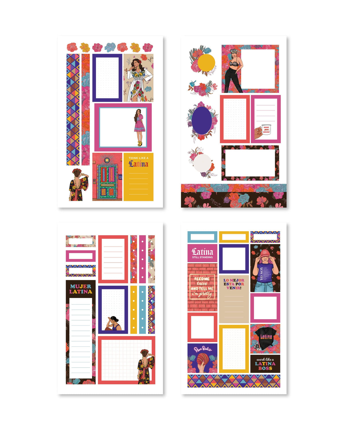 24 Pages of Vibrant Latina Magic | Handcrafted Sticker Book ...