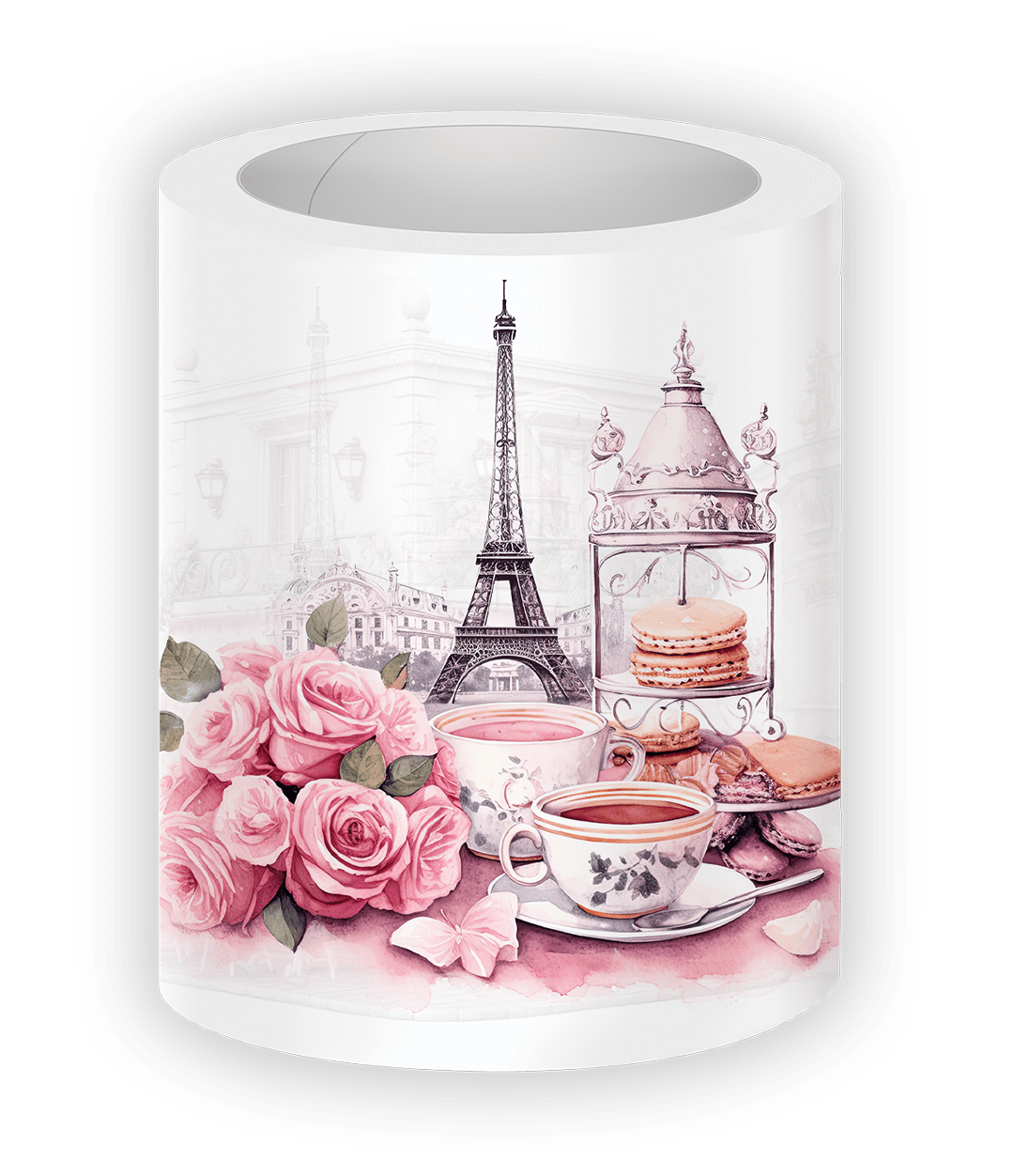 Pink Paris Cafe Stickers
