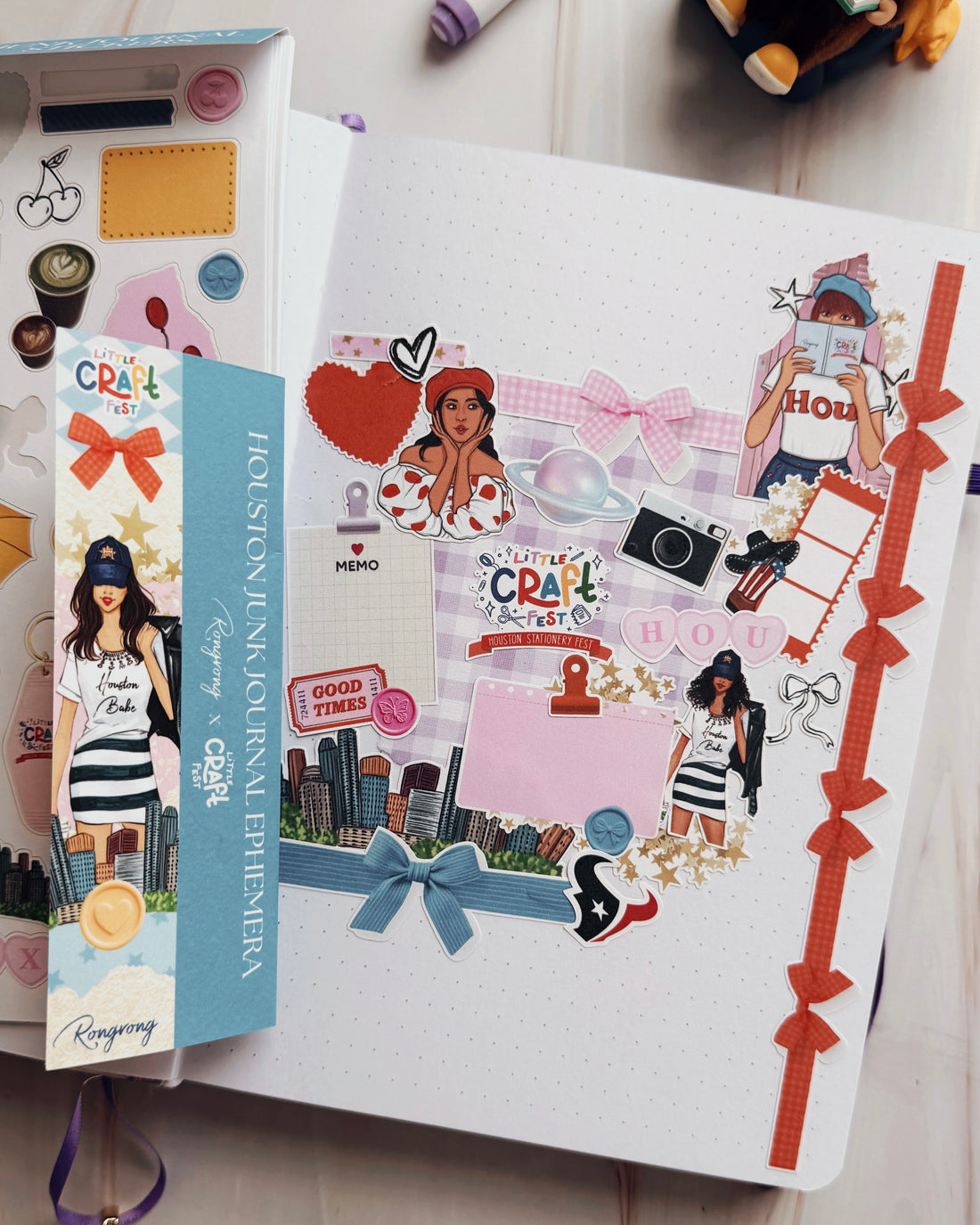 Houston Little Craft Junk Journal Ephemera Stickers
