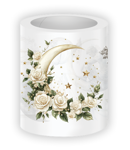 Lunar Whisper PET tape with celestial moon and star illustrations