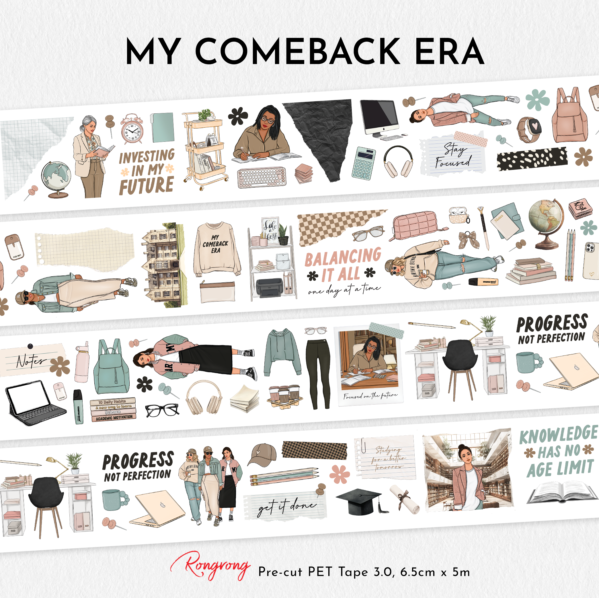 My Comeback Era PET Tape Flatlay