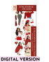 Maison Rouge Vintage Red Ephemera Sticker Sheet Set featuring chic fashion illustrations, Parisian-inspired style, red berets, coffee cups, cherries, roses, vintage postcards, plaid patterns, romantic red accents, and elegant journaling stickers for planners, scrapbooks, and junk journals.
