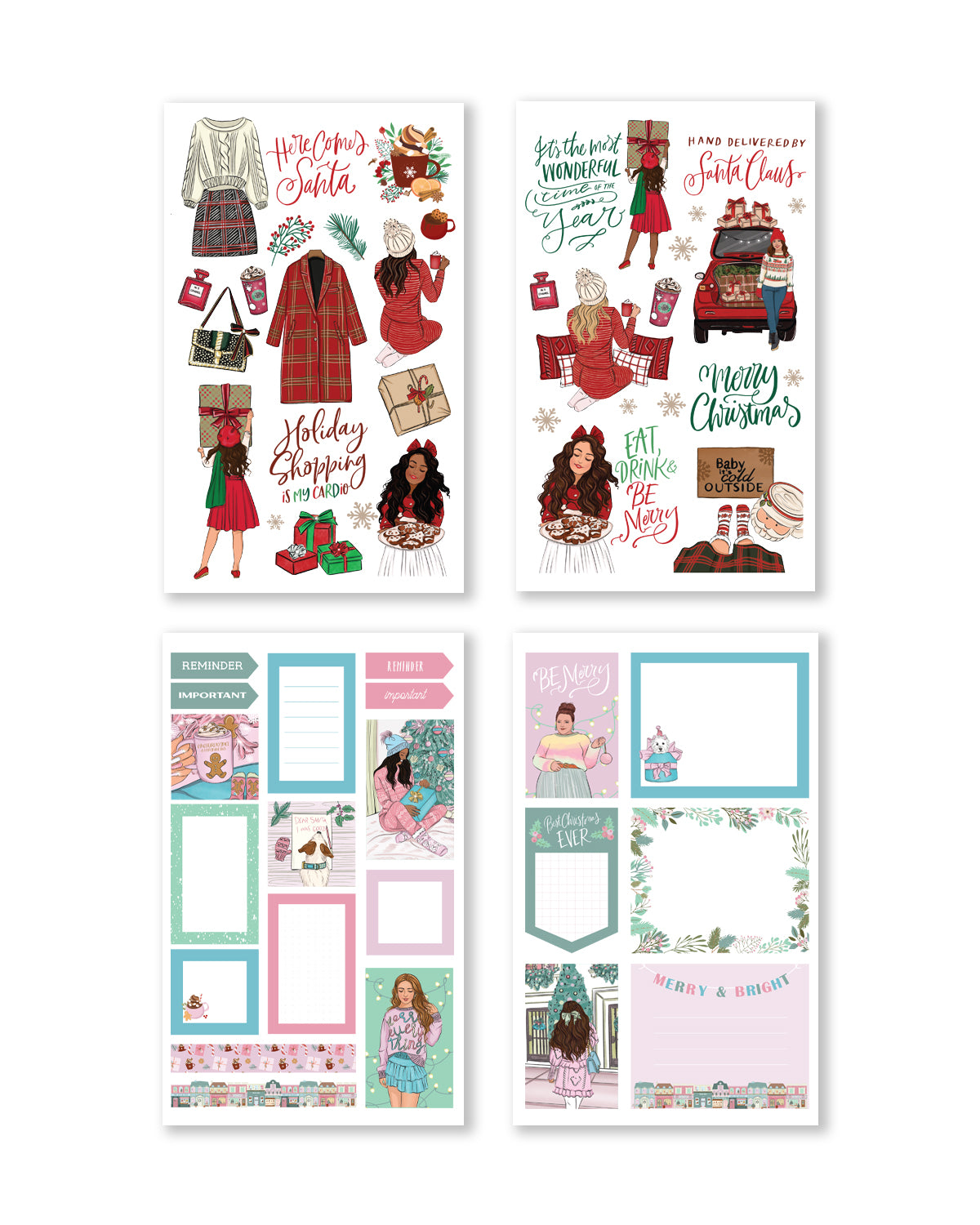 Shoprongrong Merry and Bright Sticker Book For Planner