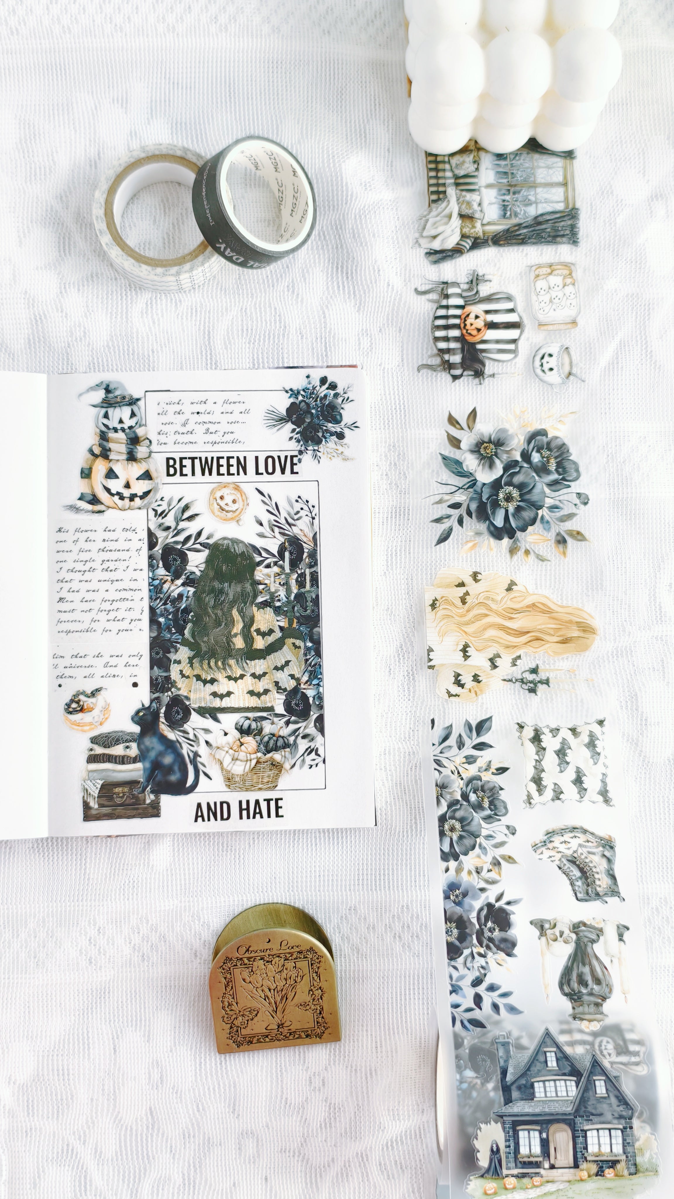 Midnight Haunts Pre-cut PET Tape showcase