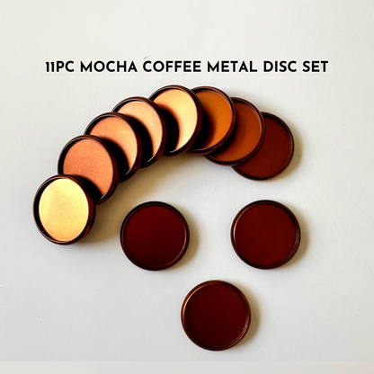 Mocha Coffee Metal Planner Disc Set [11 PC]