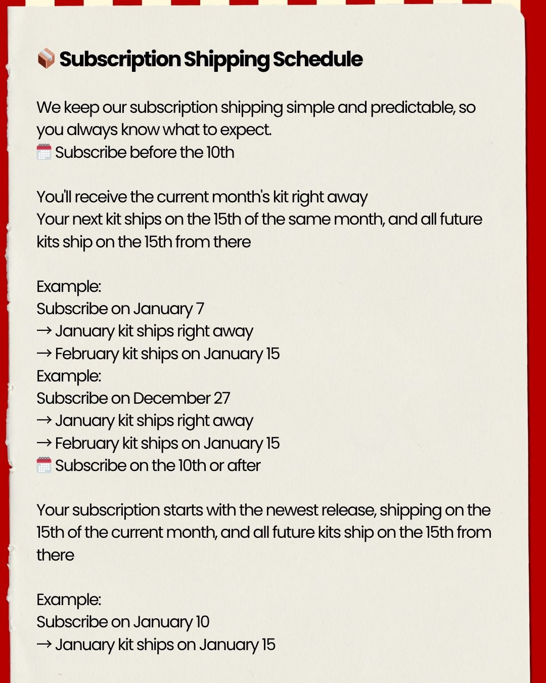 Monthly Planning Kit Subscription - 2026