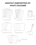 Monthly Planning Kit Subscription details