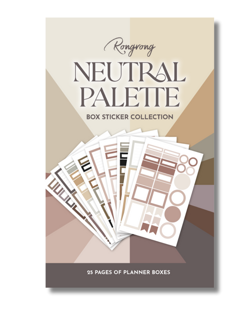 Neutral Palette Box Sticker Book | Decorative Stickers | Shop Rongrong