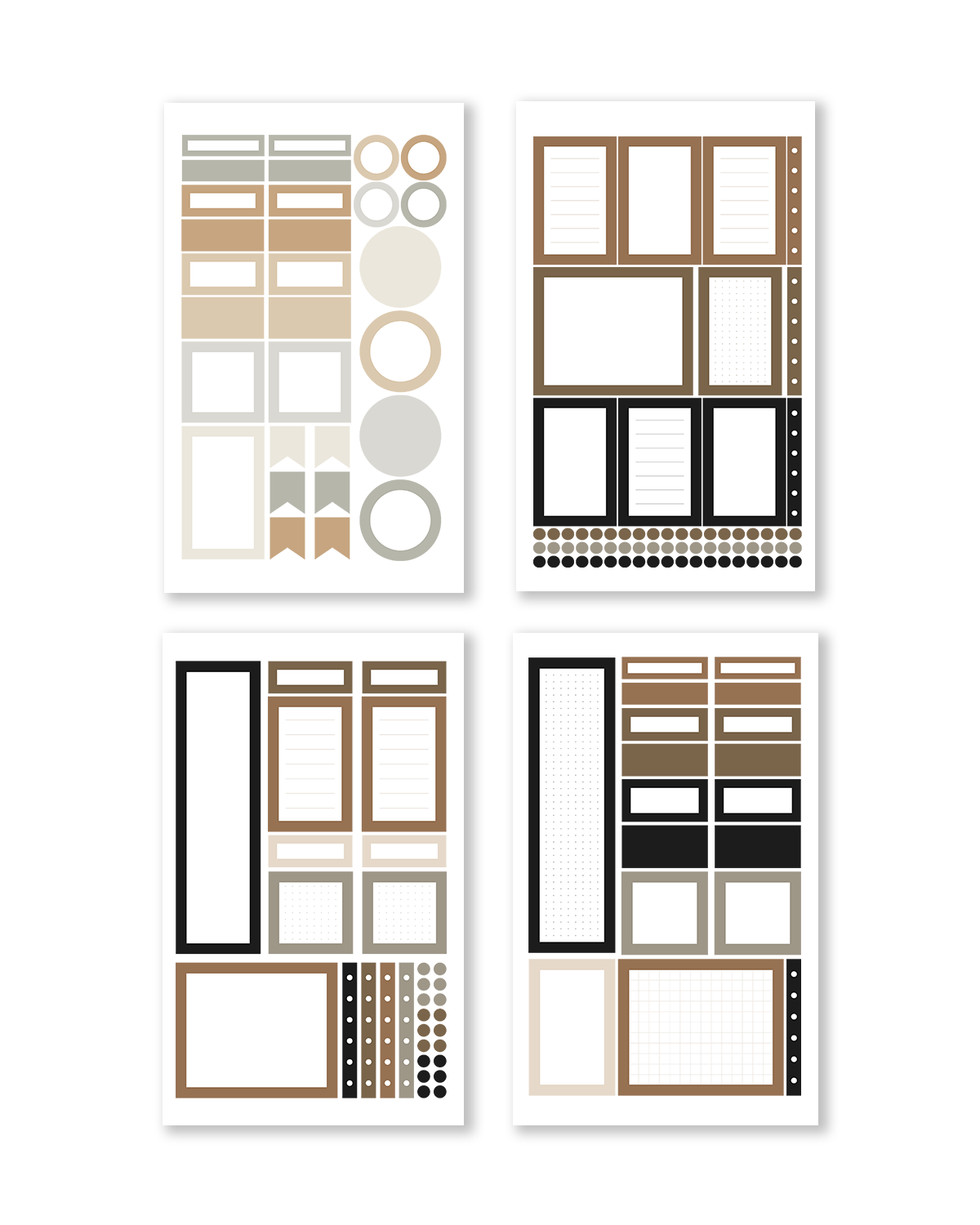 Neutral Palette Functional Box Sticker Book for planner
