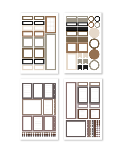 Neutral Palette Functional Box Sticker Book digtial download