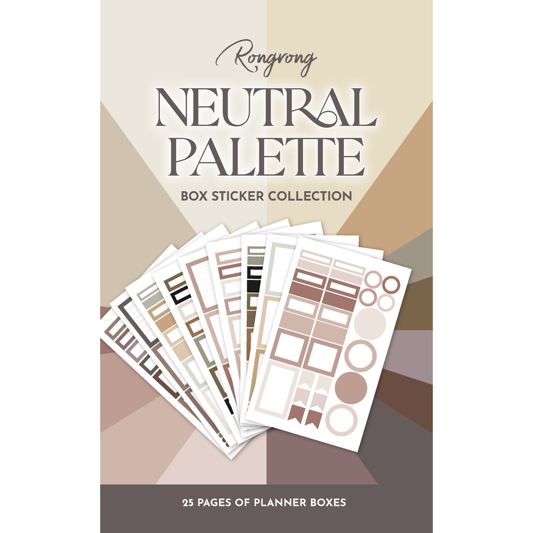 Shop Rongrong Neutral Palette Functional Box Sticker Book