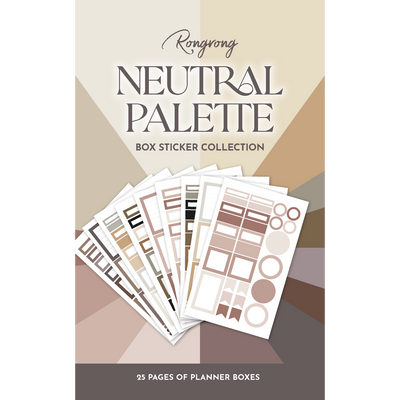 Shop Rongrong Neutral Palette Functional Box Sticker Book