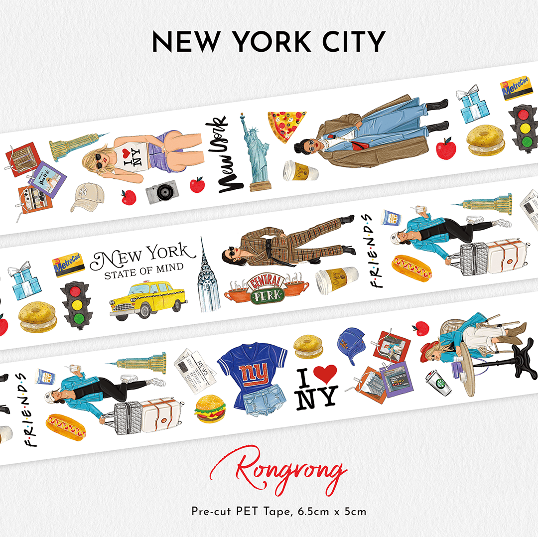 New York City themed PET tape with iconic city imagery.