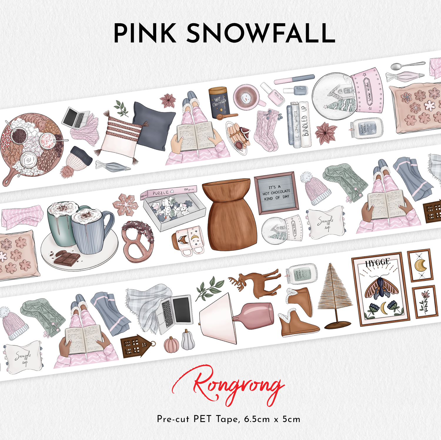 Shop Rongrong Pink Snowfall PET Tape