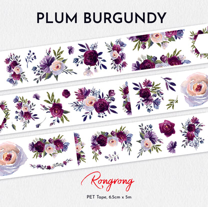 Shop Rongrong Plum Burgundy PET Tape for Planner