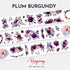 Shop Rongrong Plum Burgundy PET Tape for Planner