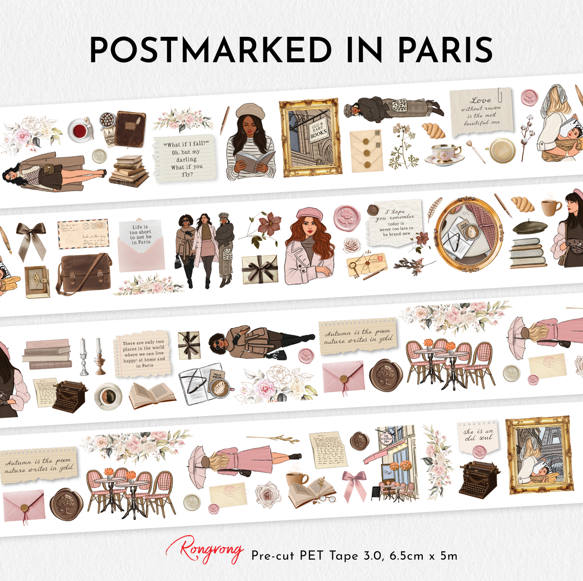 Postmarked in Paris PET Tape