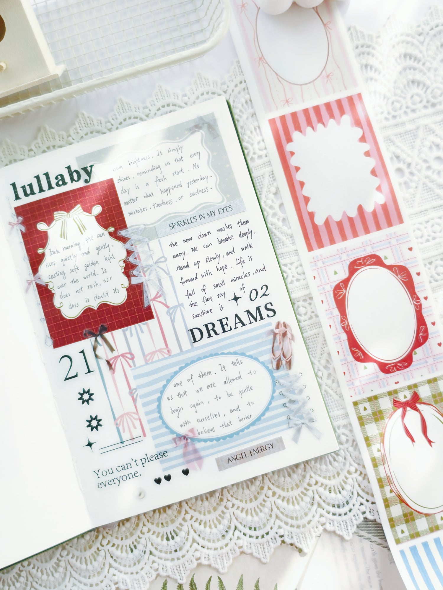 variety of frame stickers for journaling
