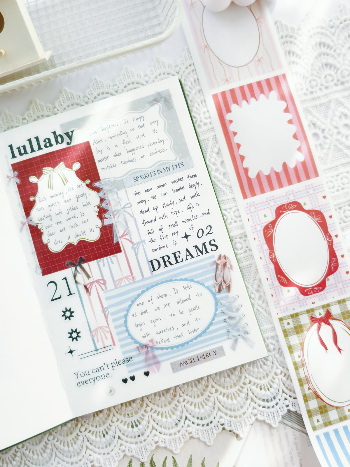 variety of frame stickers for journaling