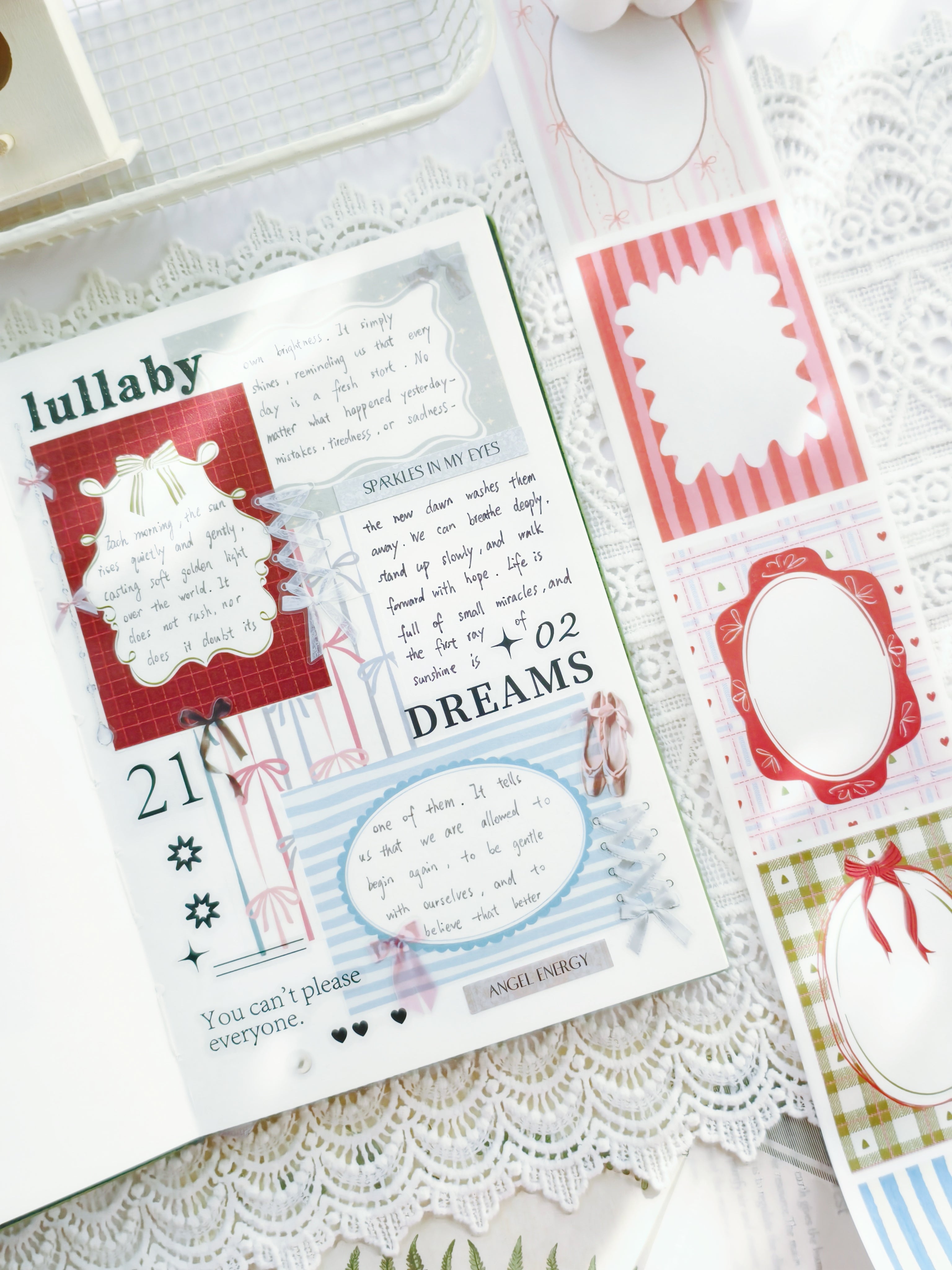 variety of frame stickers for journaling