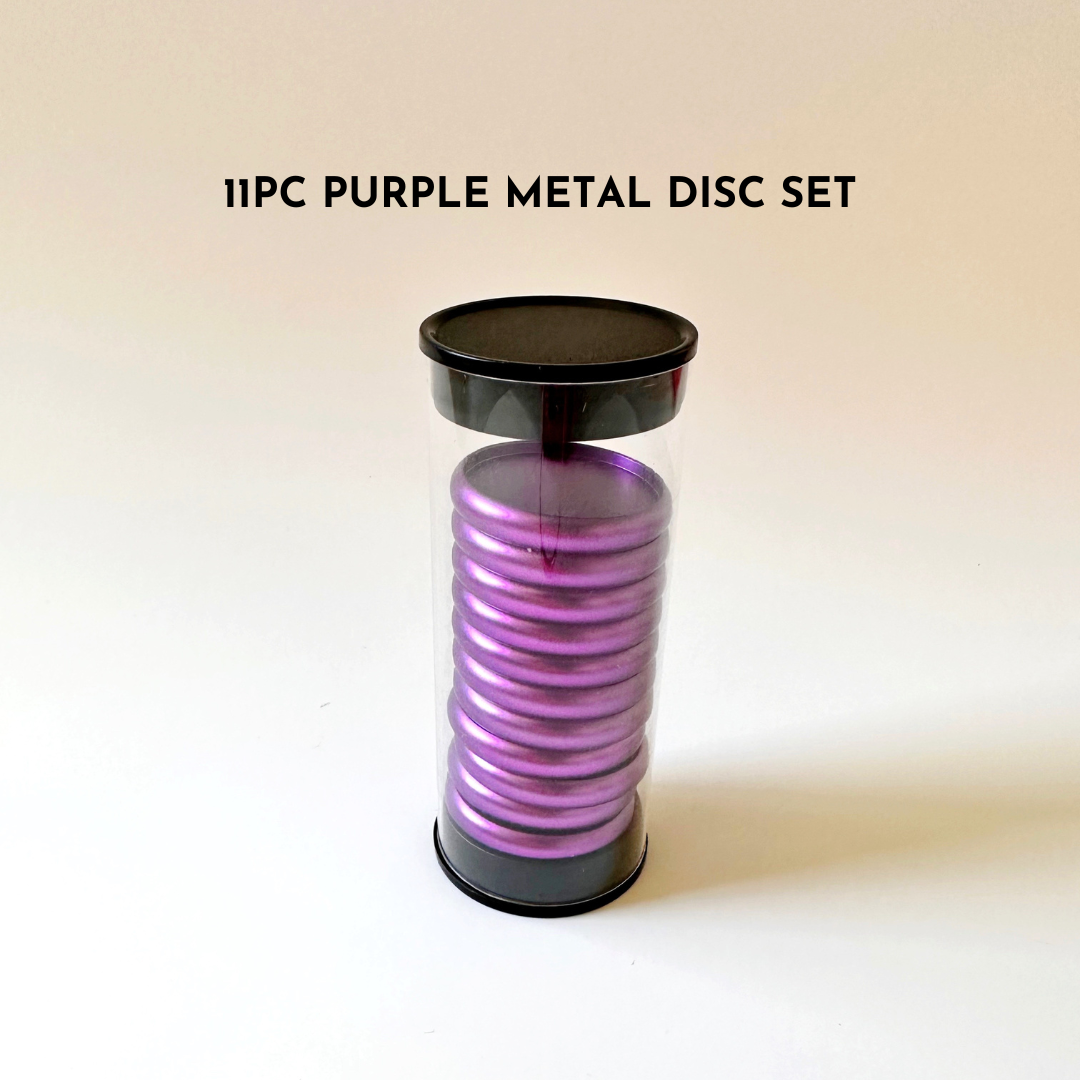 11pc Purple Metal Disc Set