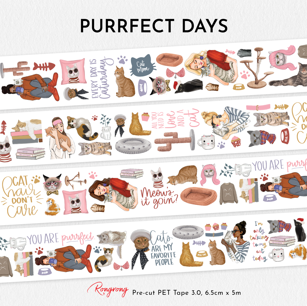 Purrfect Days Pre-cut PET Tape [3.O]