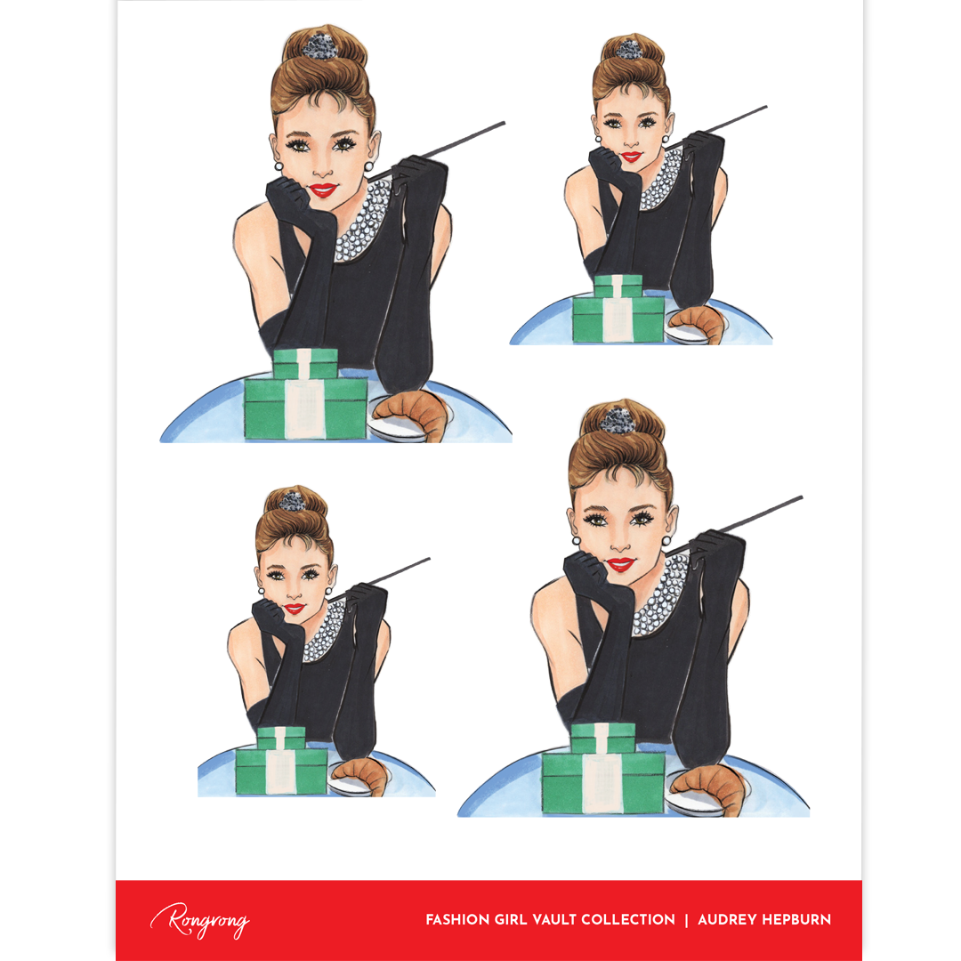 Audrey Hepburn Planner Sticker Sheet Rongrong Vault