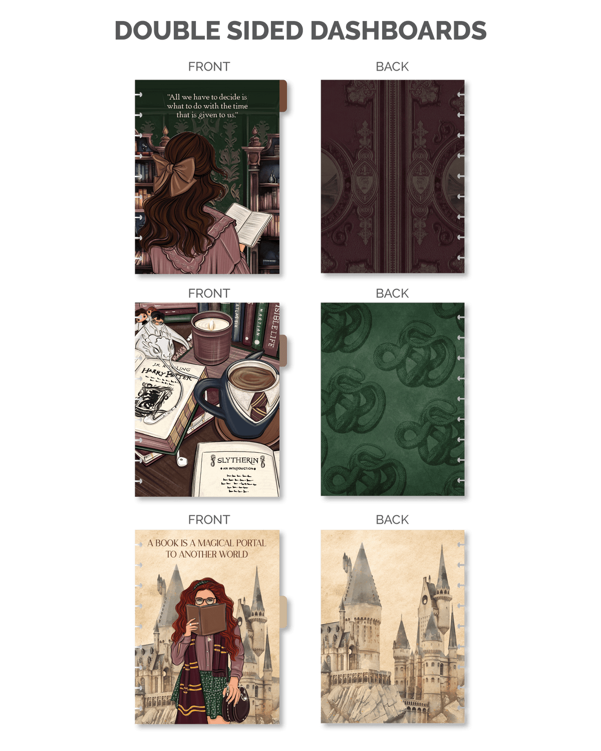 Shop Rongrong Dark Academia Planner Cover + Dashboards