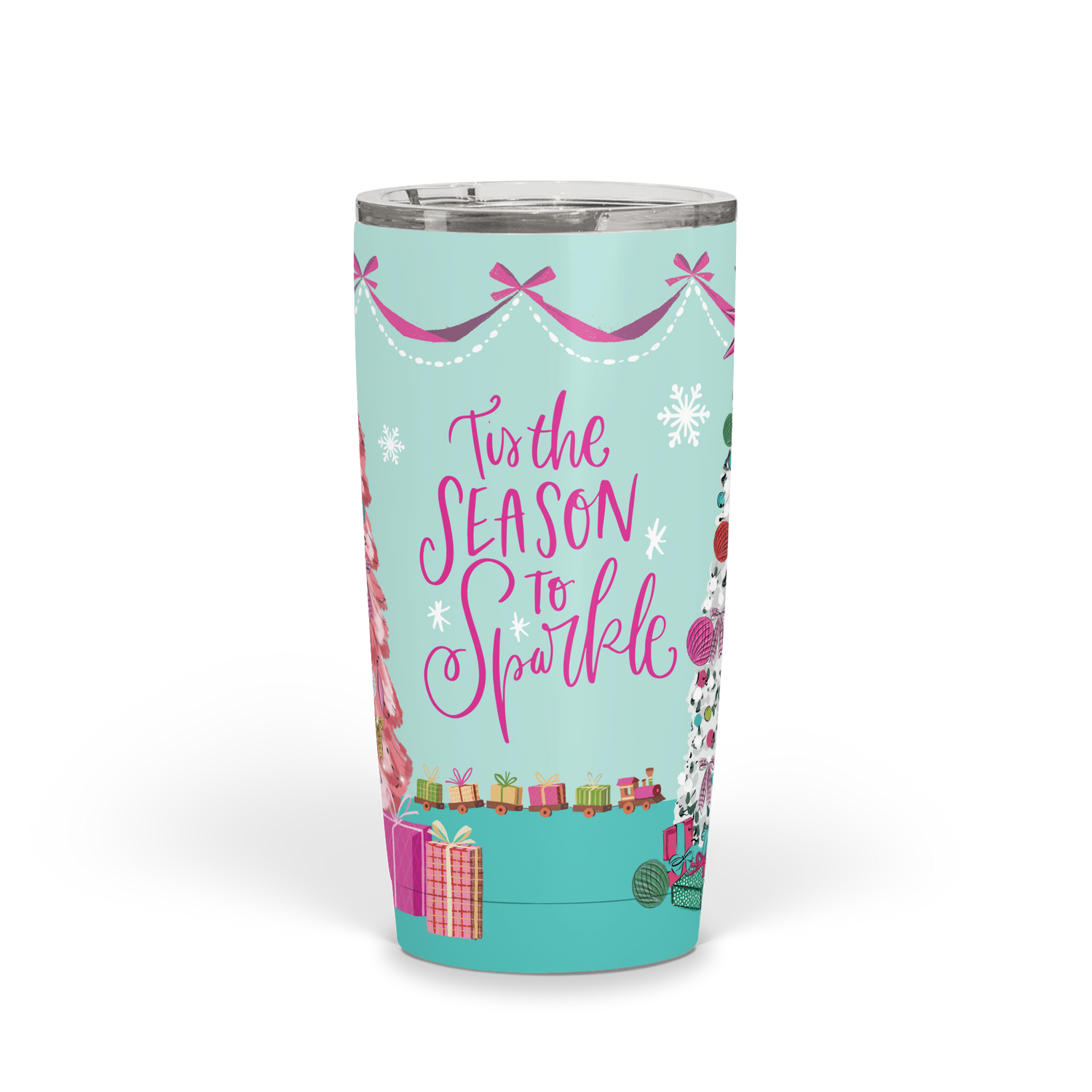 Shop Rongrong Tis The Season to Sparkle Coffee Tumbler chic christmas