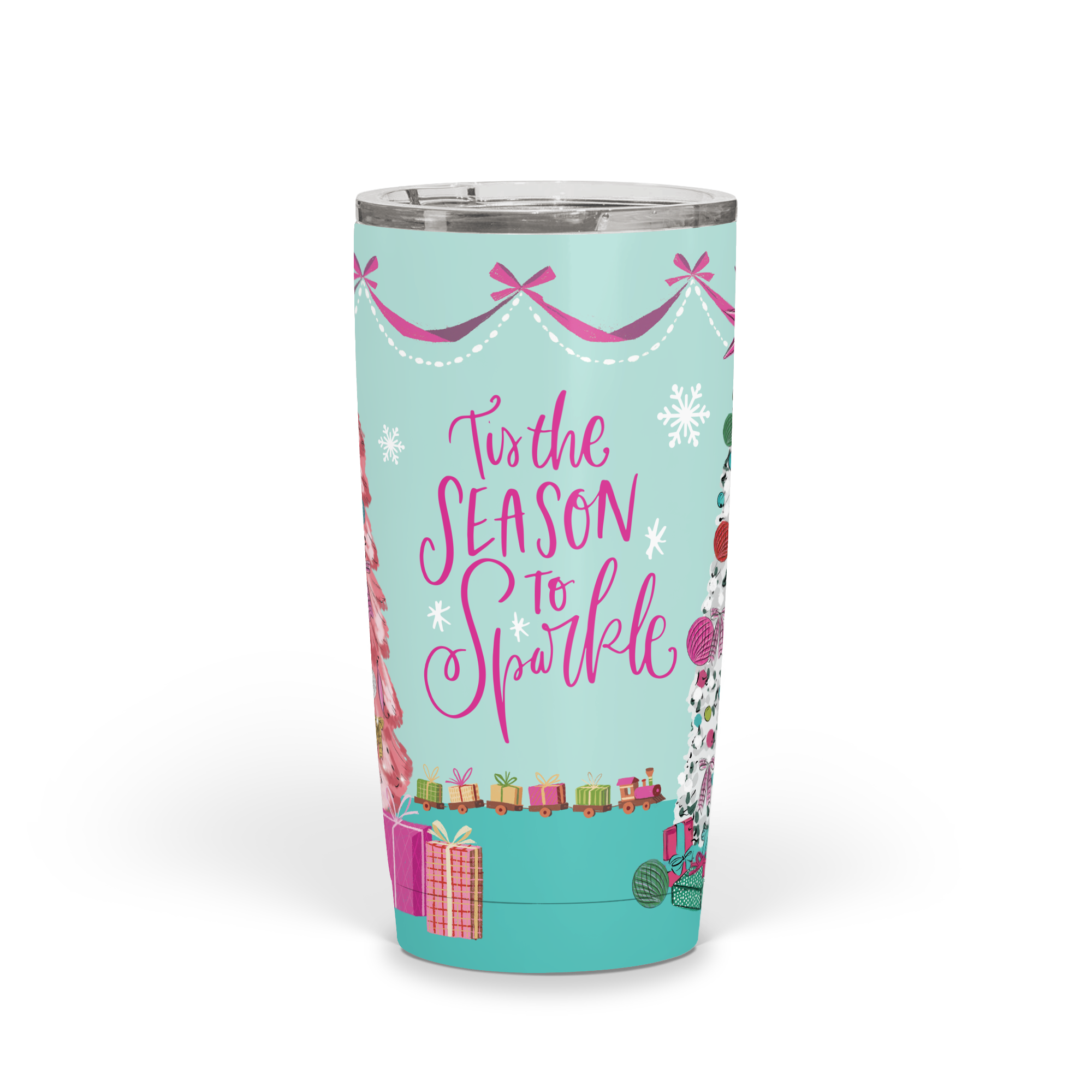 Shop Rongrong Tis The Season to Sparkle Coffee Tumbler chic christmas