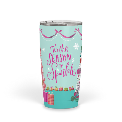 Shop Rongrong Tis The Season to Sparkle Coffee Tumbler chic christmas