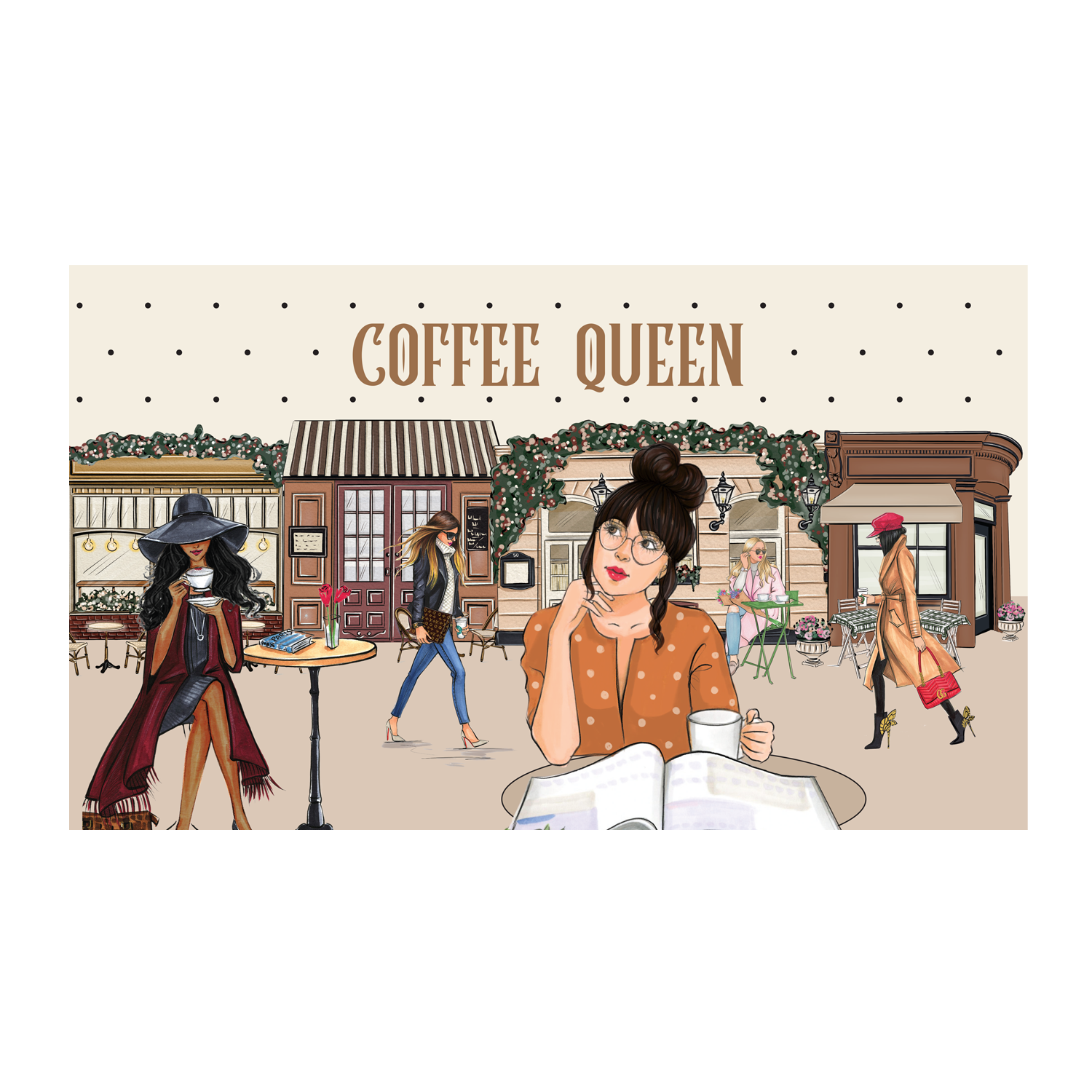 Shop Rongrong Coffee Queen Coffee Tumbler Wrap chic design