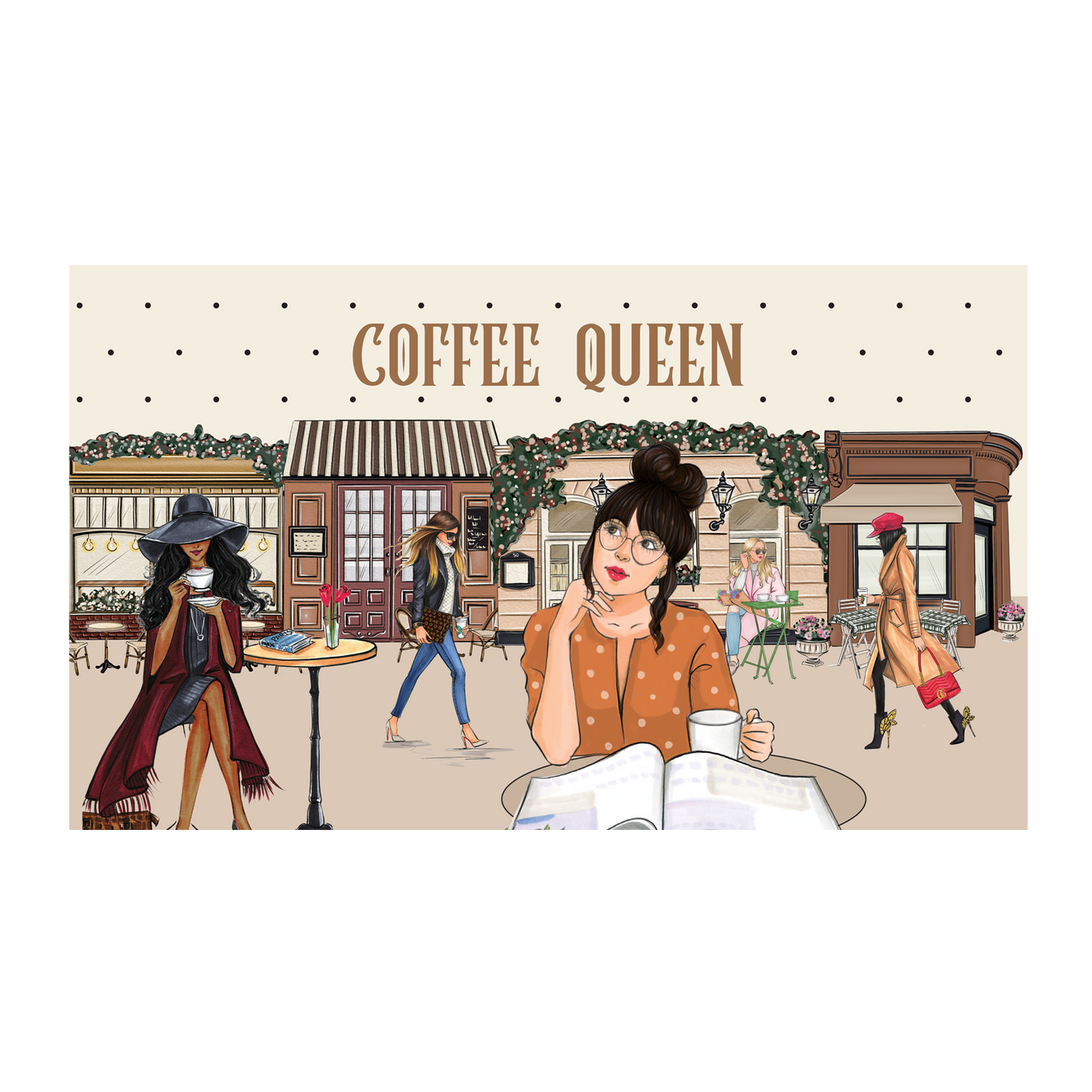 Shop Rongrong Coffee Queen Coffee Tumbler Wrap chic design