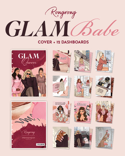 Glam Babe Planner Cover and Dashiboard