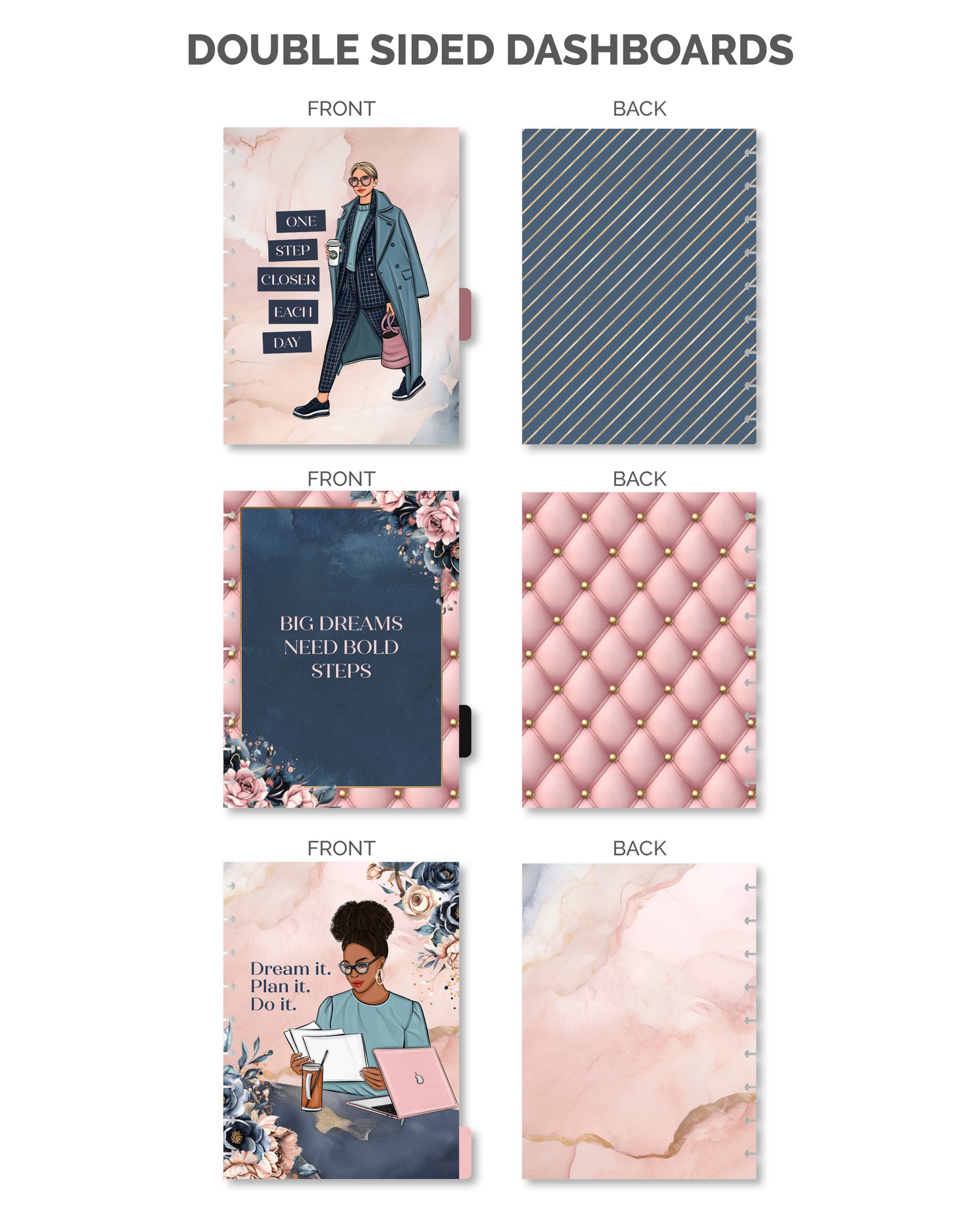 Goal For It Planner Cover + 12-Month Dividers with Tabs
