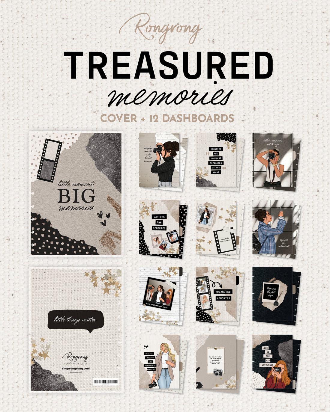 Memory Keeping Planner Cover + 12-Month Dividers with Tabs