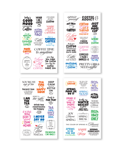 pages of quote stickers