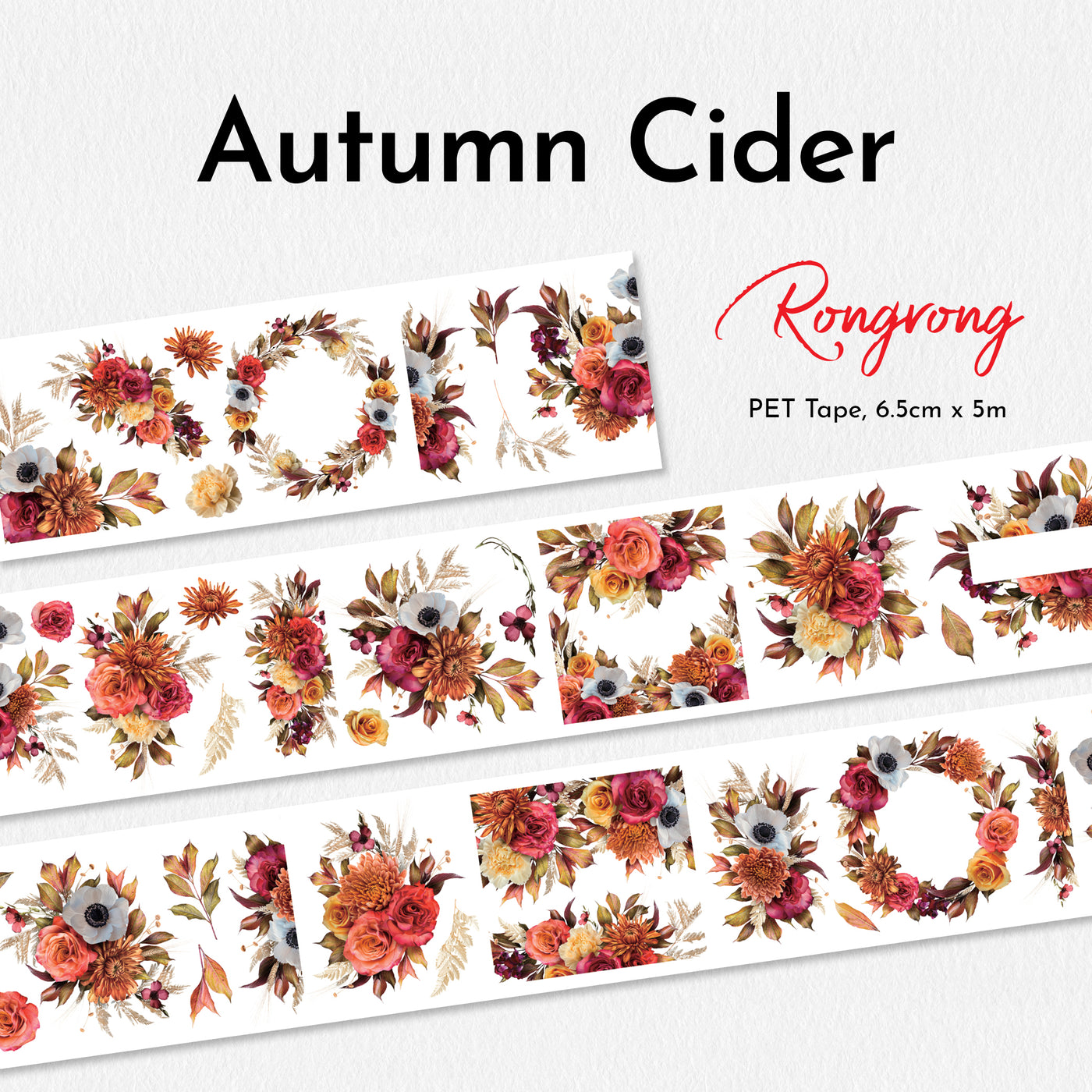 Shop Rongrong Autumn Cider PET Tape Flat Lay