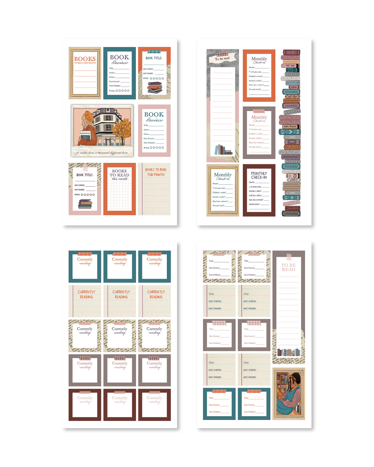 Shop Rongrong Bookwrom NO. 2 Digital Planner Sticker Pack [DIGITAL DOWNLOAD] Boxes
