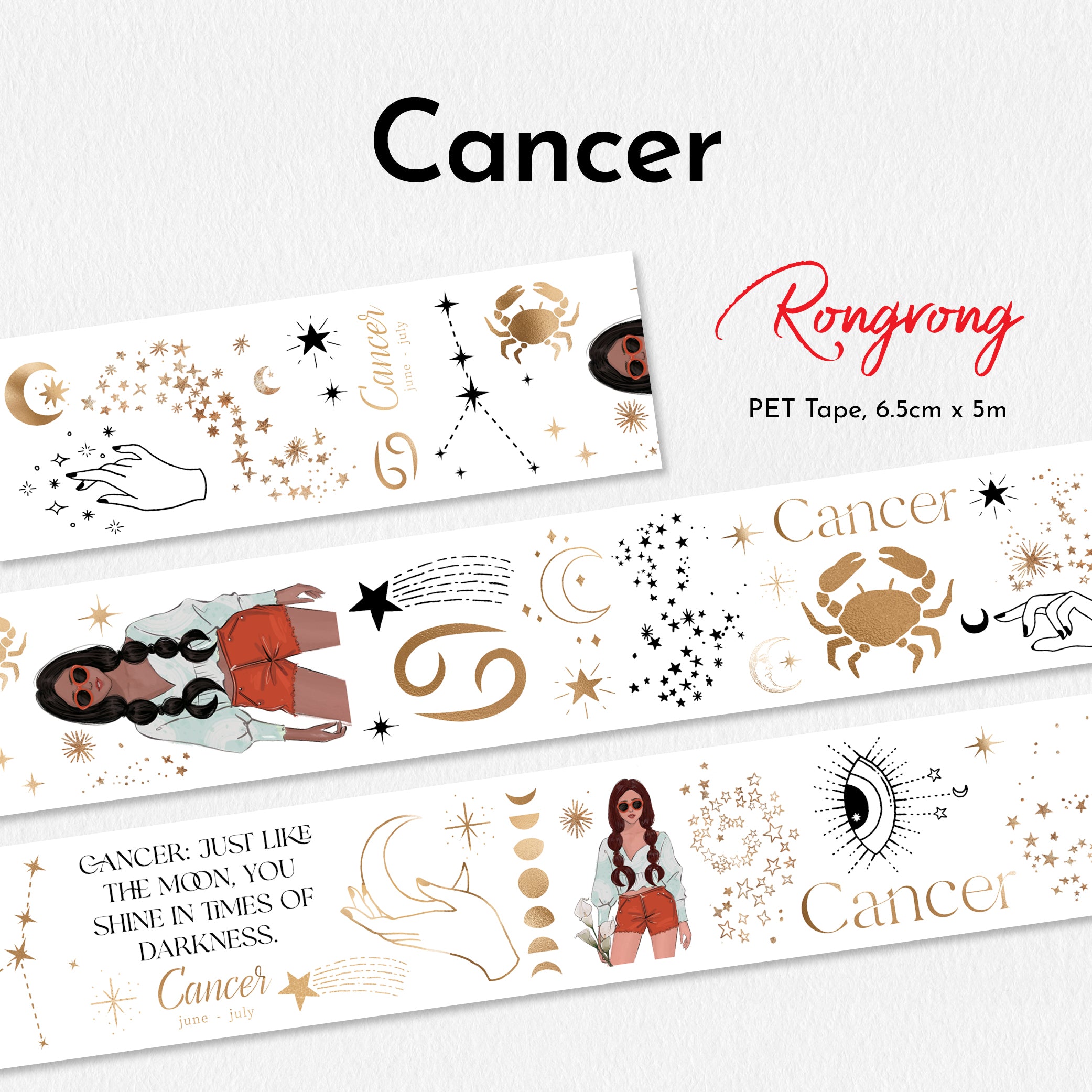 Shop Rongrong Zodiac Collection Cancer PET Tape Flat Lay