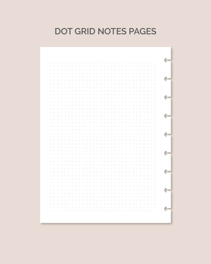 12-month Undated Dashboard Layout Planner Insert